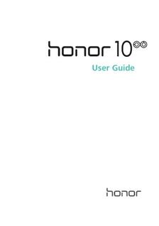 Huawei Honor 10 manual. Tablet Instructions.